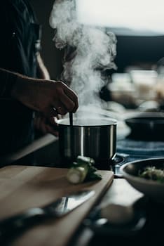 Pot on stove with steam rising out of pot southern style greens recipes