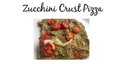 Cholesterol free vegan zucchini crust pizza